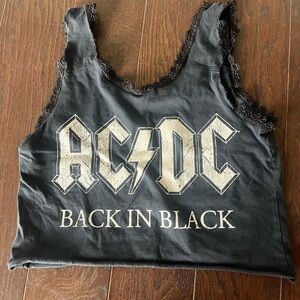 AC/DC Black Graphic Tank Top